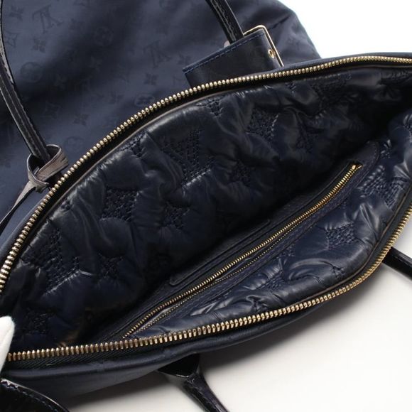 Louis Vuitton Lockit Marine Monogram Nylon Leather Navy Black MM Handbag - Picture 5 of 5